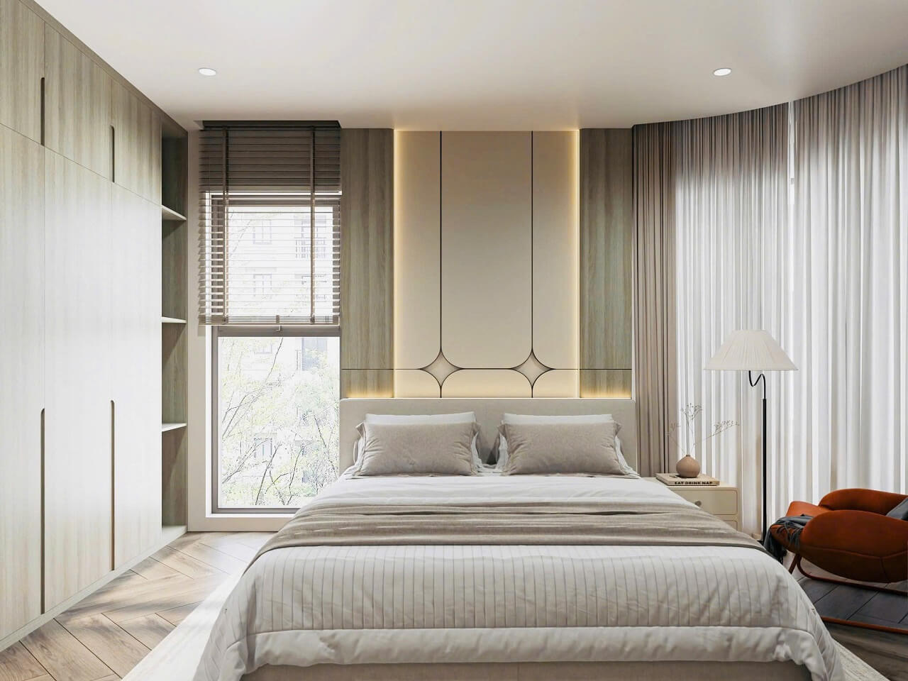 mẫu thiết kế nội thất căn hộ 2 phòng ngủ 80m2 The Opus One